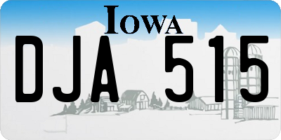 IA license plate DJA515