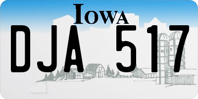 IA license plate DJA517