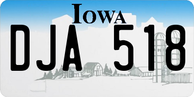 IA license plate DJA518