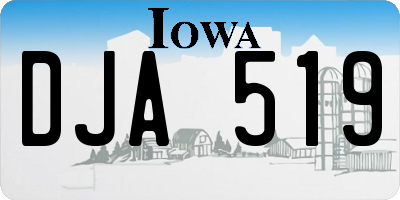 IA license plate DJA519