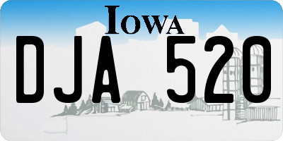 IA license plate DJA520