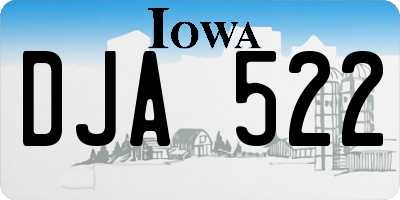 IA license plate DJA522