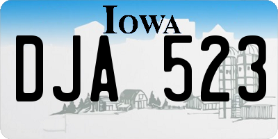 IA license plate DJA523