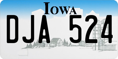 IA license plate DJA524