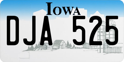 IA license plate DJA525