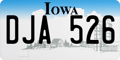 IA license plate DJA526