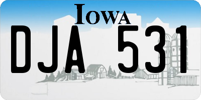 IA license plate DJA531
