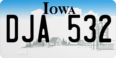 IA license plate DJA532
