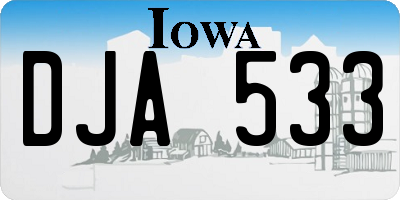 IA license plate DJA533