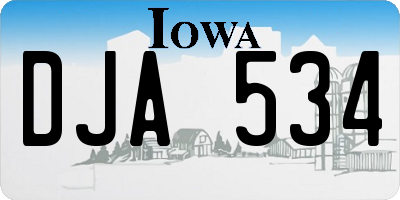 IA license plate DJA534