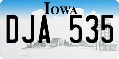 IA license plate DJA535