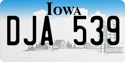 IA license plate DJA539