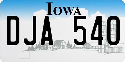 IA license plate DJA540