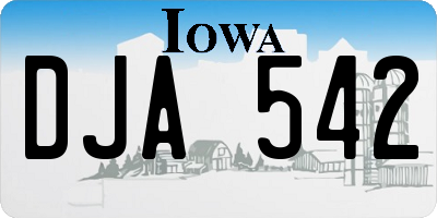 IA license plate DJA542