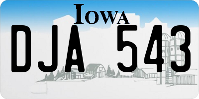IA license plate DJA543
