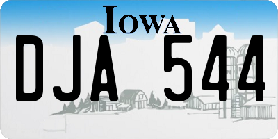 IA license plate DJA544