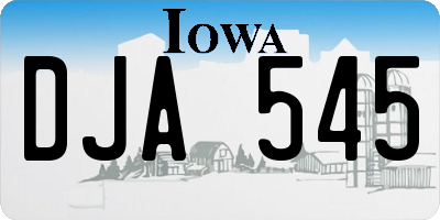 IA license plate DJA545