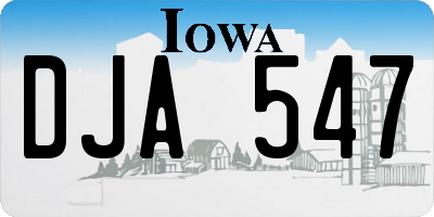 IA license plate DJA547