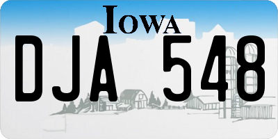 IA license plate DJA548