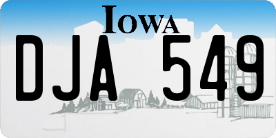 IA license plate DJA549