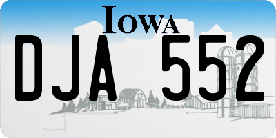 IA license plate DJA552