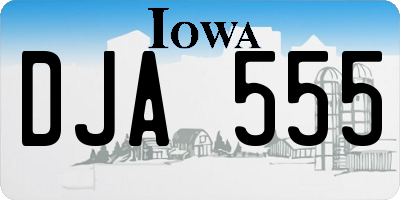 IA license plate DJA555