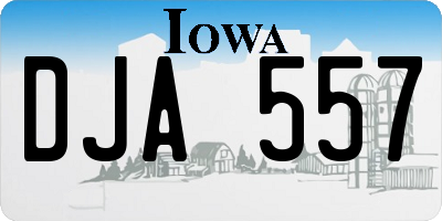 IA license plate DJA557