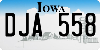 IA license plate DJA558