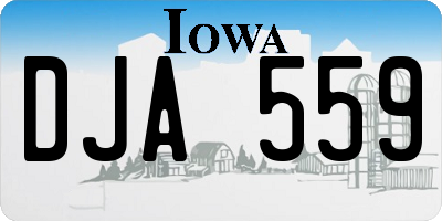 IA license plate DJA559