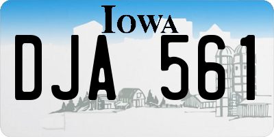 IA license plate DJA561