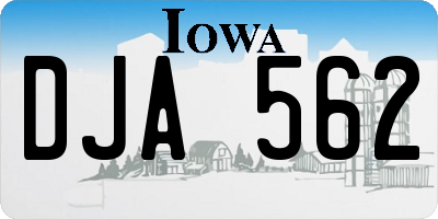 IA license plate DJA562