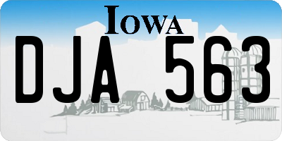 IA license plate DJA563