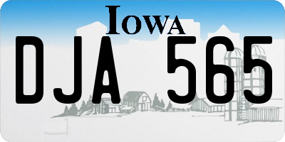 IA license plate DJA565