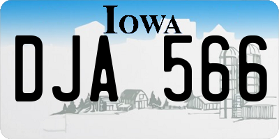 IA license plate DJA566