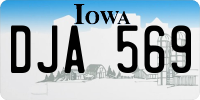 IA license plate DJA569