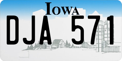 IA license plate DJA571