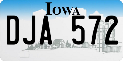 IA license plate DJA572