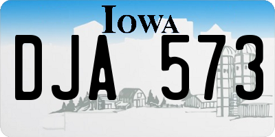 IA license plate DJA573
