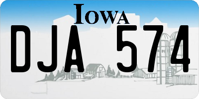 IA license plate DJA574