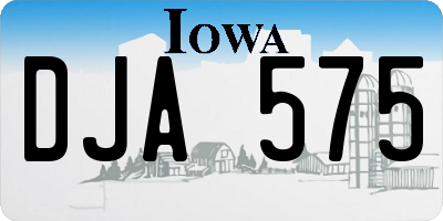 IA license plate DJA575