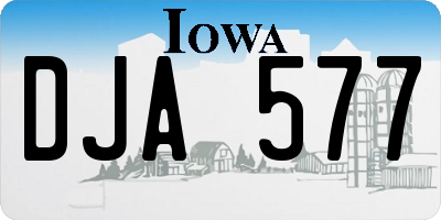 IA license plate DJA577