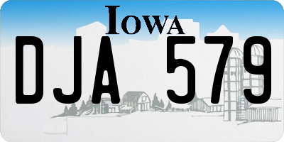 IA license plate DJA579