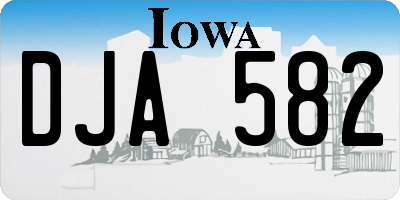 IA license plate DJA582