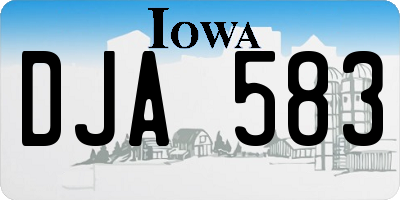 IA license plate DJA583