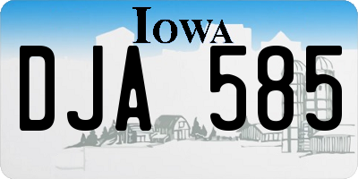 IA license plate DJA585