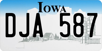 IA license plate DJA587