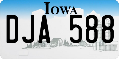 IA license plate DJA588