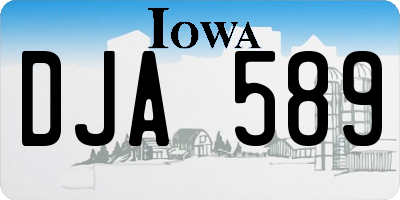 IA license plate DJA589