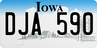 IA license plate DJA590