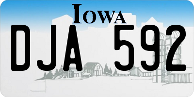 IA license plate DJA592